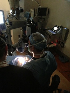 Dr. Waring performing laser assisted cataract surgery