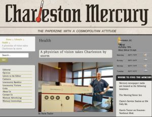 Dr. Waring featured on the front page of the Charleston Mercury